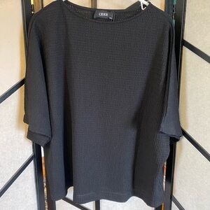 Cider Black Short Sleeve Textured Tee